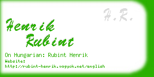 henrik rubint business card